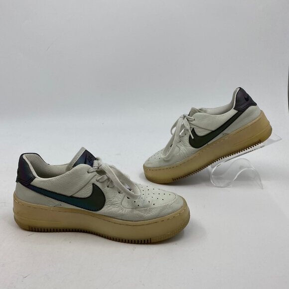 Nike Gray Iridescent Leather Sneakers | Women’s Size 8 - Picture 2 of 7